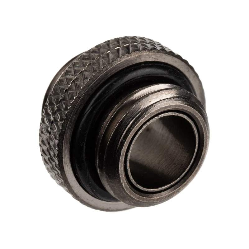 Adapter Alphacool G1/4 AG į G1/4 AG, metalinė kampinė jungtis, juoda
