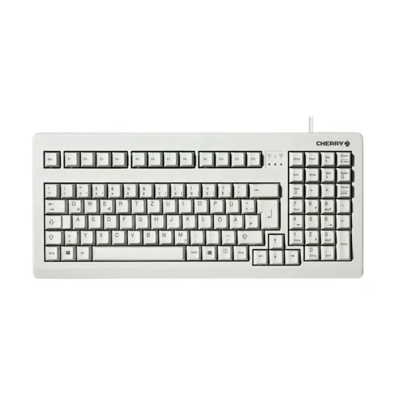 CHERRY 19 colių kompaktinė kompiuterio klaviatūra G80-1800 FR USB + PS/2 QWERTY pilka