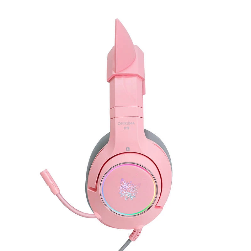 Ausinės Onikuma K9 Pink RGB Gaming Headphones