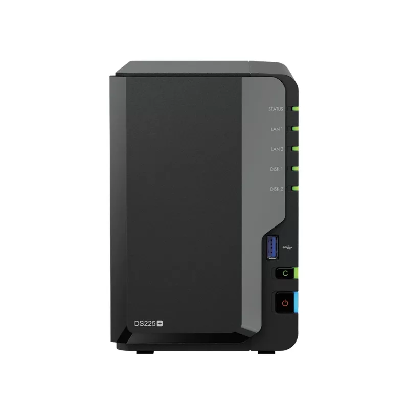 Synology DS225+ 2 Bay NAS Desktop Intel® Celeron® J4125 2 GB DDR4 Synology DSM Juoda - tik Synology HDD
