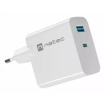 NATEC NUC-2144 mobiliojo įrenginio įkroviklis universalus baltas AC greitasis įkrovimas vidaus
