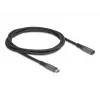 DeLOCK USB prailginimo kabelis USB Type-C kištukas į lizdą 10 Gbps 1 m pilkas metalinis
