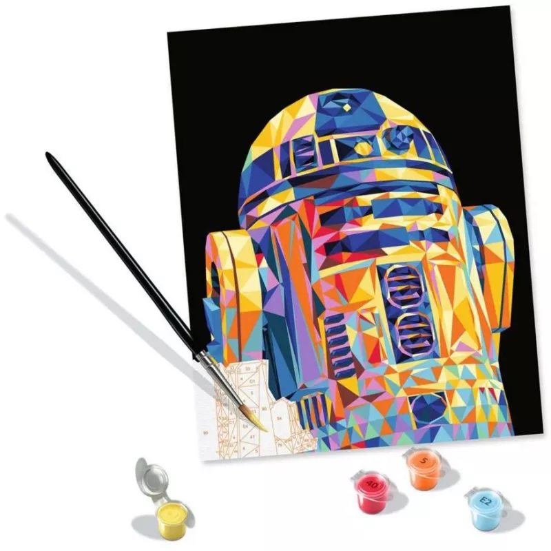 Tapybos rinkinys Ravensburger CreArt Star Wars R2‑D2 – tapybos pagal skaičius rinkinys