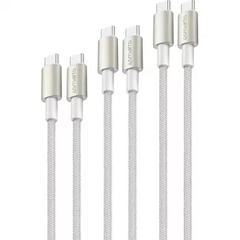 4smarts USB-C į USB-C laidas PremiumCord 100W 3m baltas - 3 m - USB C - USB C - USB 2.0 - 0,48 Gbit/s - Baltas
