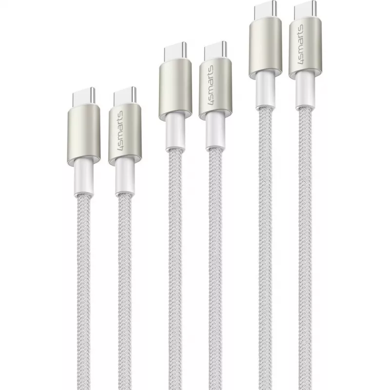 4smarts USB-C į USB-C laidas PremiumCord 100W 3m baltas - 3 m - USB C - USB C - USB 2.0 - 0,48 Gbit/s - Baltas