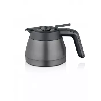 Asotis Severin kavos aparatams, modelis TK 5571 — 1,1 l, šlifuotas plienas/juoda, 220×165×135 mm