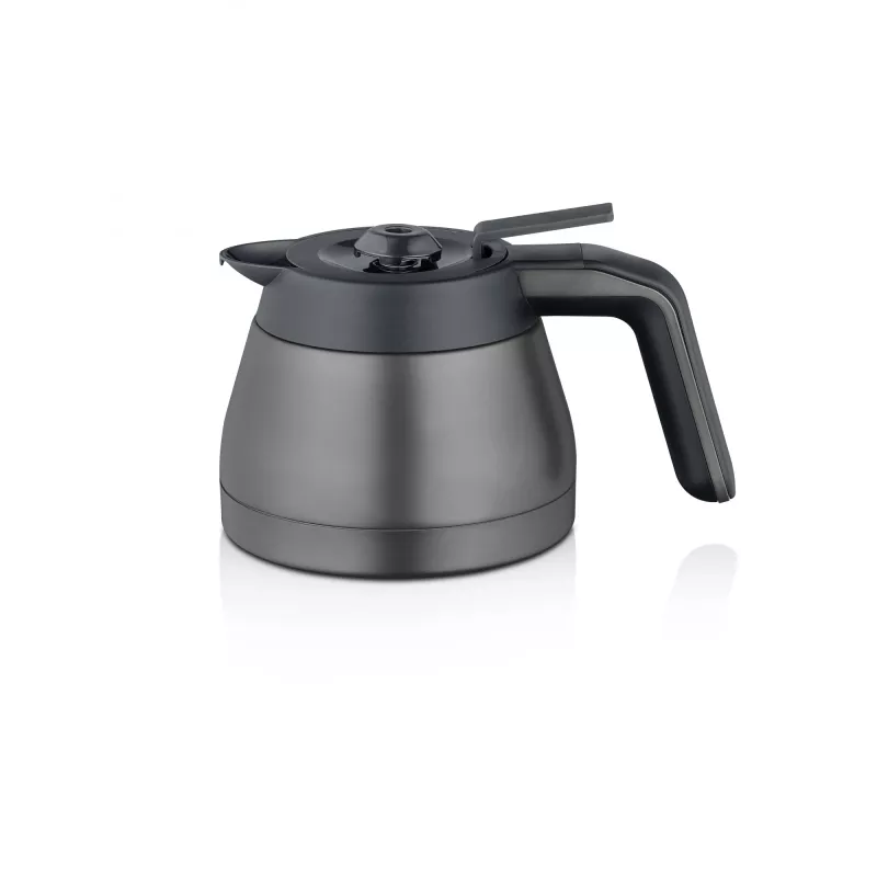Asotis Severin kavos aparatams, modelis TK 5571 — 1,1 l, šlifuotas plienas/juoda, 220×165×135 mm