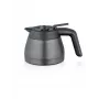 Asotis Severin kavos aparatams, modelis TK 5571 — 1,1 l, šlifuotas plienas/juoda, 220×165×135 mm