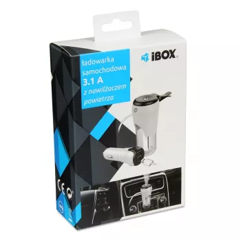 iBox ICCH-01 automobilinis USB įkroviklis su oro drėkintuvu ir aromato difuzoriumi