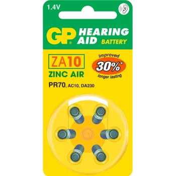Vienkartinė baterija GP Batteries Hearing Aid ZA10