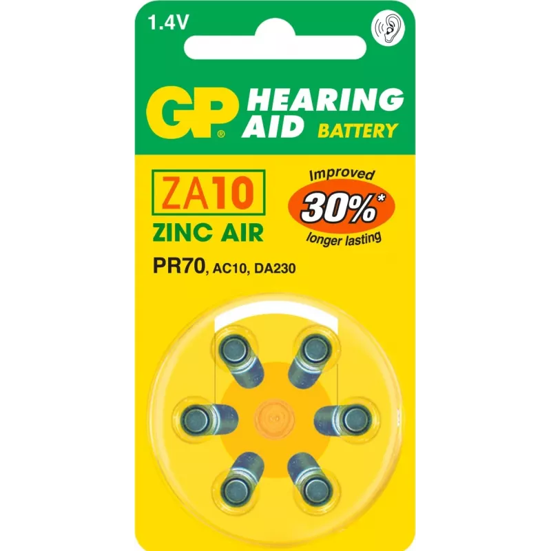 Vienkartinė baterija GP Batteries Hearing Aid ZA10