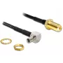 Koaksialinis kabelis DeLOCK 88487 TS-9 SMA 1,45 m juodas