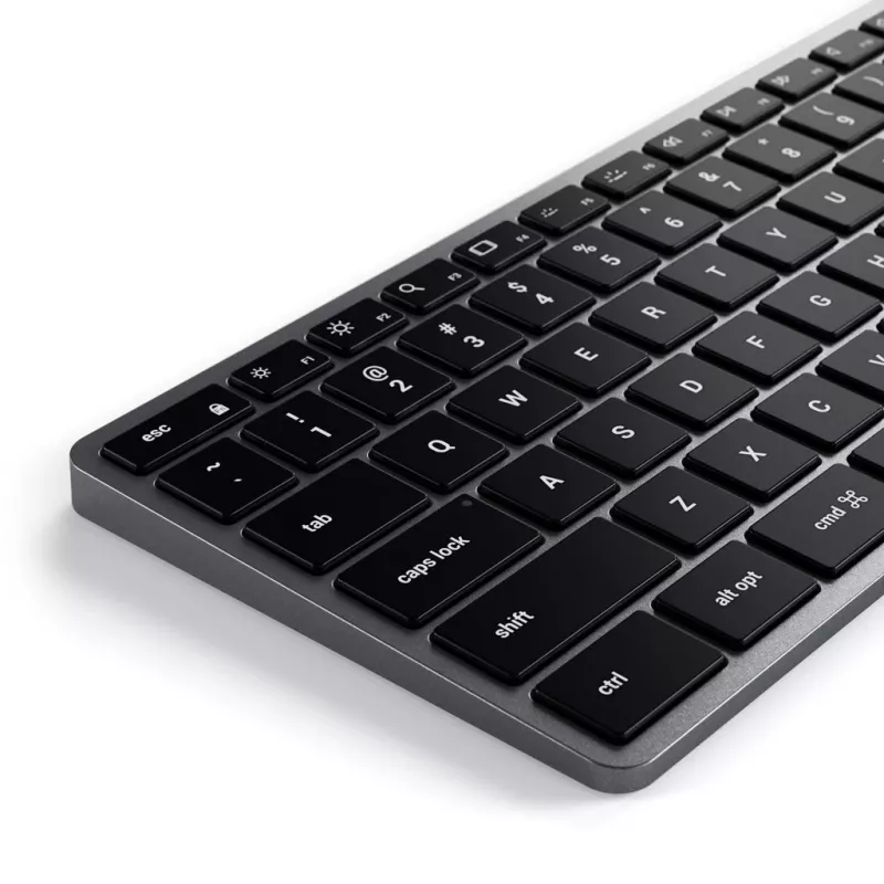 Satechi plonas W3 klaviatūra USB-C su skaičių klaviatūra (pilka)