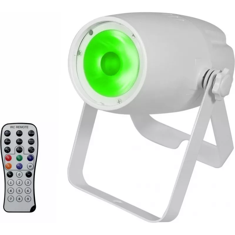 LED prožektorius EUROLITE PST-10 QCL 10 W RGBW — kompaktiškas scenos / studijos šviestuvas su visų spalvų išvestimi