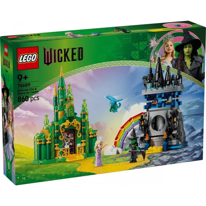 LEGO statymo rinkinys Wicked 75689 — Smaragdinis miestas ir Kiamo Ko pilies pjesė