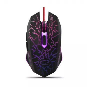 Esperanza MX211 LIGHTNING - pelė - USB - optinė - 6 mygtukai - juoda