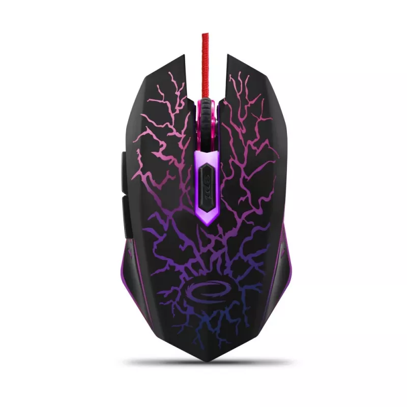 Esperanza MX211 LIGHTNING - pelė - USB - optinė - 6 mygtukai - juoda