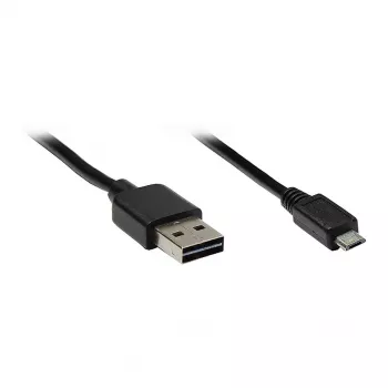 GoodConnections USB 2.0 EASY jungiamasis laidas, A kištukas į Micro B kištuką, juodas, 1 m