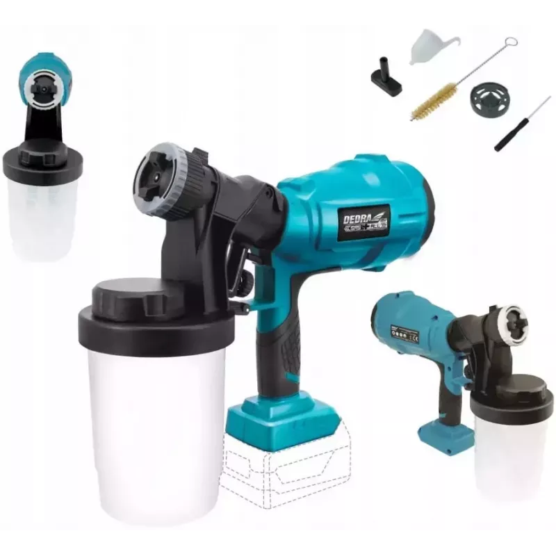 Dedra DED7057 belaidis dažų purkštuvas 18V, 900 ml