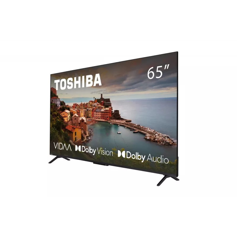 TV Toshiba 65UV2463DG 65 col. (165,1 cm) 4K Ultra HD DLED išmanusis televizorius, 3840×2160, VIDAA, Wi‑Fi, 300 cd/m², juoda