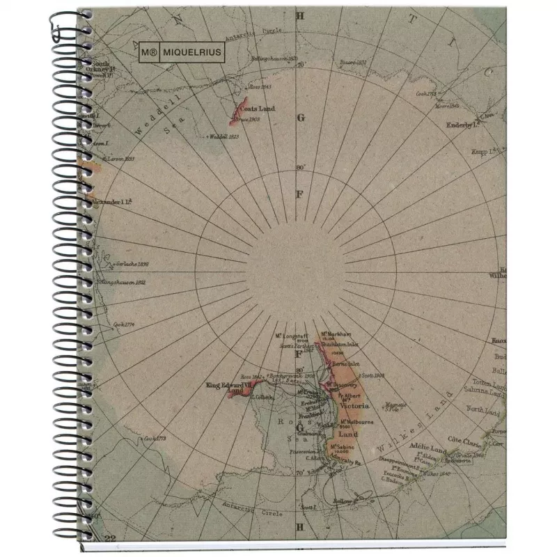 Miquelrius Notepad World Map Design Recycle A5 80 Sheets (Freight Delivery)