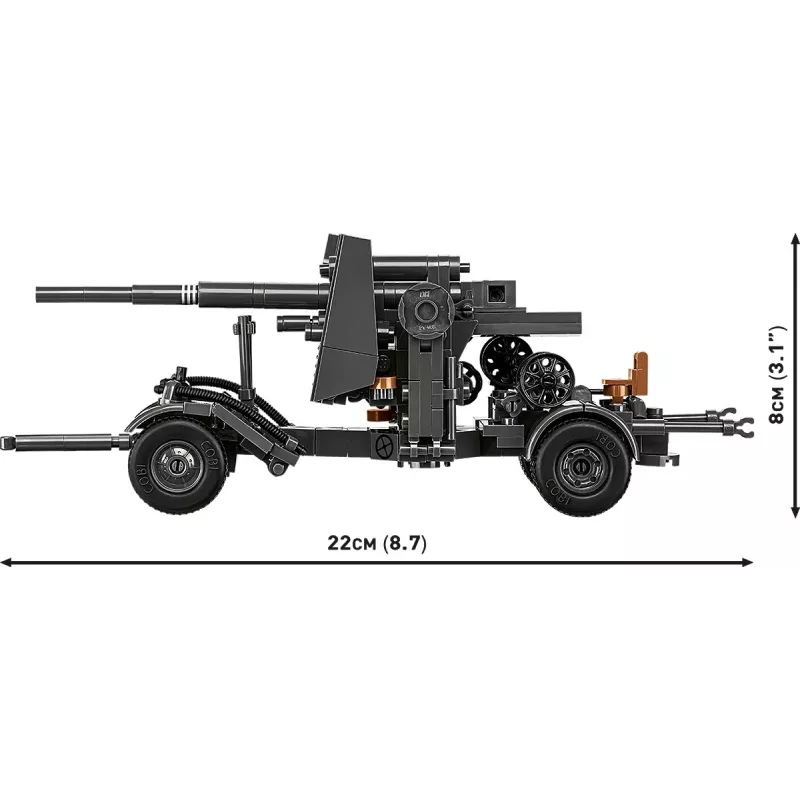 Konstruktorius Cobi Building Blocks 8.8 cm Flak su priekaba — 360 dalių
