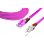 Lightwin aukštos kokybės dvipusis LWL pataisymo kabelis - MM OM4 - LSH - LC (LDP-50 LSH-LC 2.0 OM4)