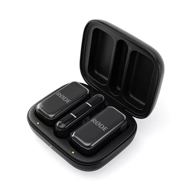 Belaidė mikrofonų sistema Rode Wireless Micro Lightning — įvairiakryptė, 48 kHz, 24 bitų, 100 m diapazonas, 7 val. baterija