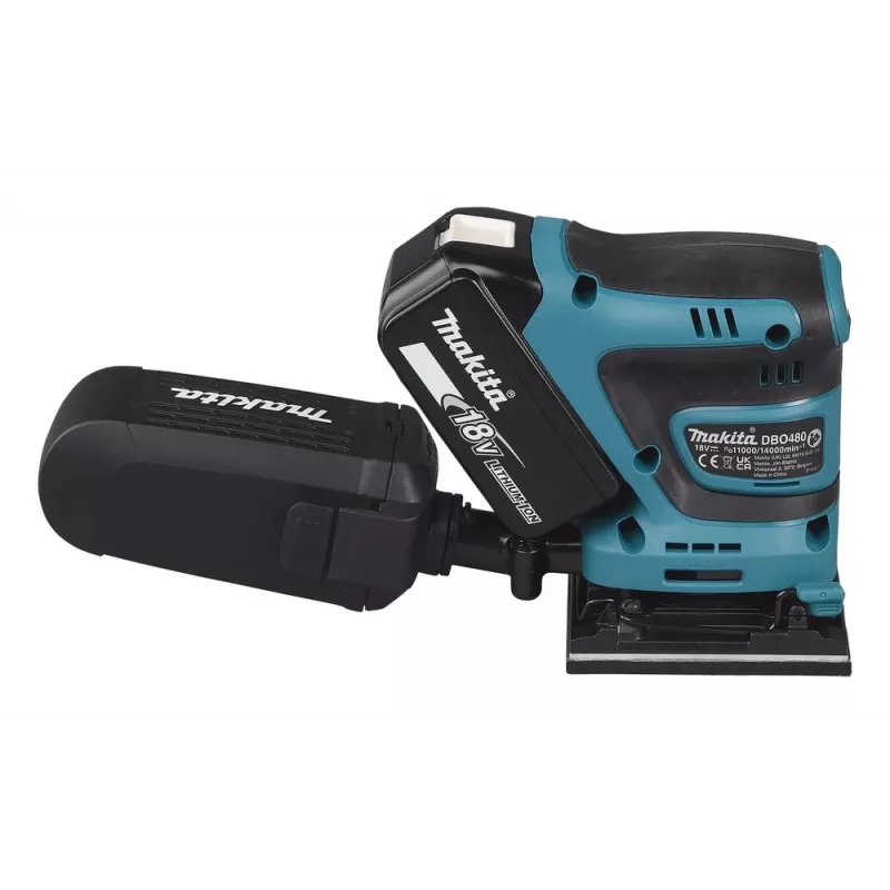 Makita DBO480Z nešiojamasis šlifuoklis Atsitiktinis orbitinis šlifuoklis 14000 OPM Juoda, Mėlyna 210 W