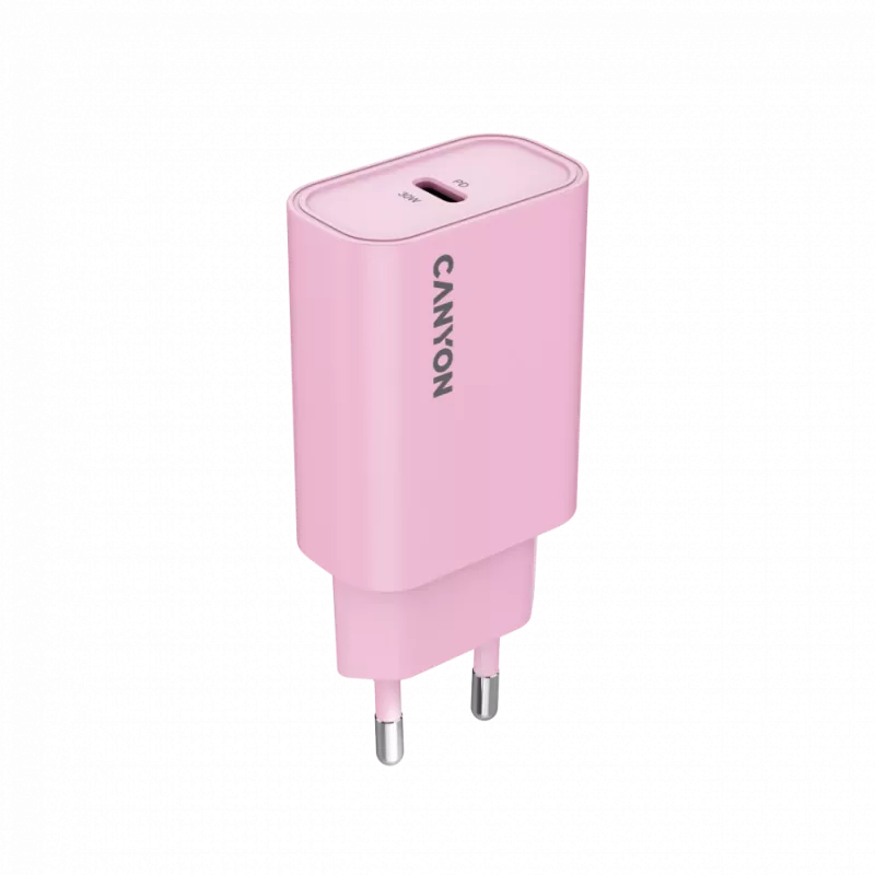 CANYON įkroviklis OnCharge 30CL Max Power 30W 1xPD EU Rožinis