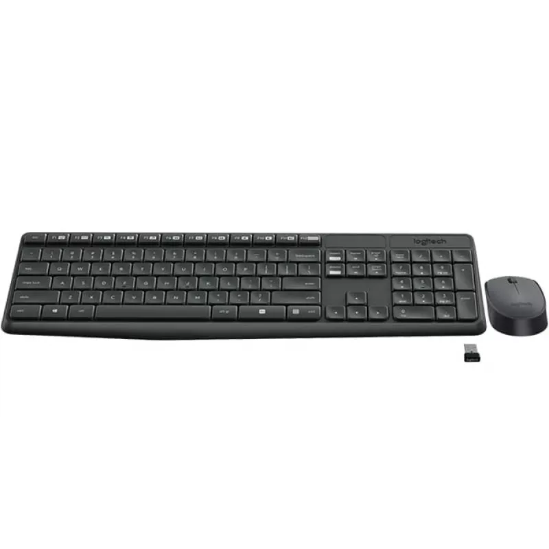 Logitech MK235 - Klaviatūros ir pelės rinkinys - belaidis - 2,4 GHz - portugališkas
