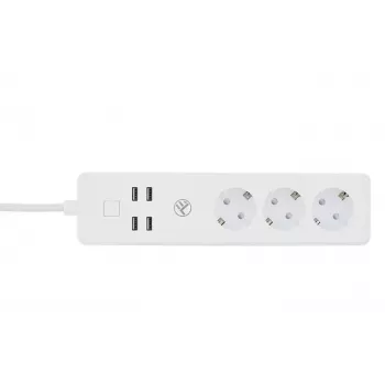 Maitinimo lizdų blokas Tellur 5949087927259 — WiFi išmanusis maitinimo lizdų blokas su 3 AC lizdais ir 4 USB prievadais (4 A)
