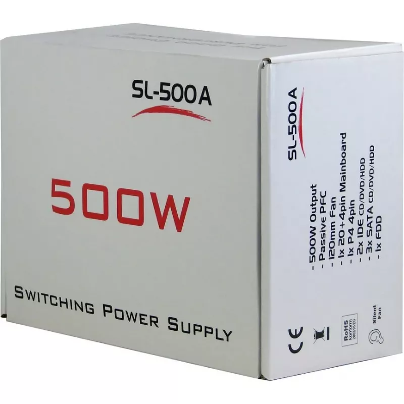 Maitinimo blokas Inter-Tech SL-500W(A) 500W ATX nemodulinis