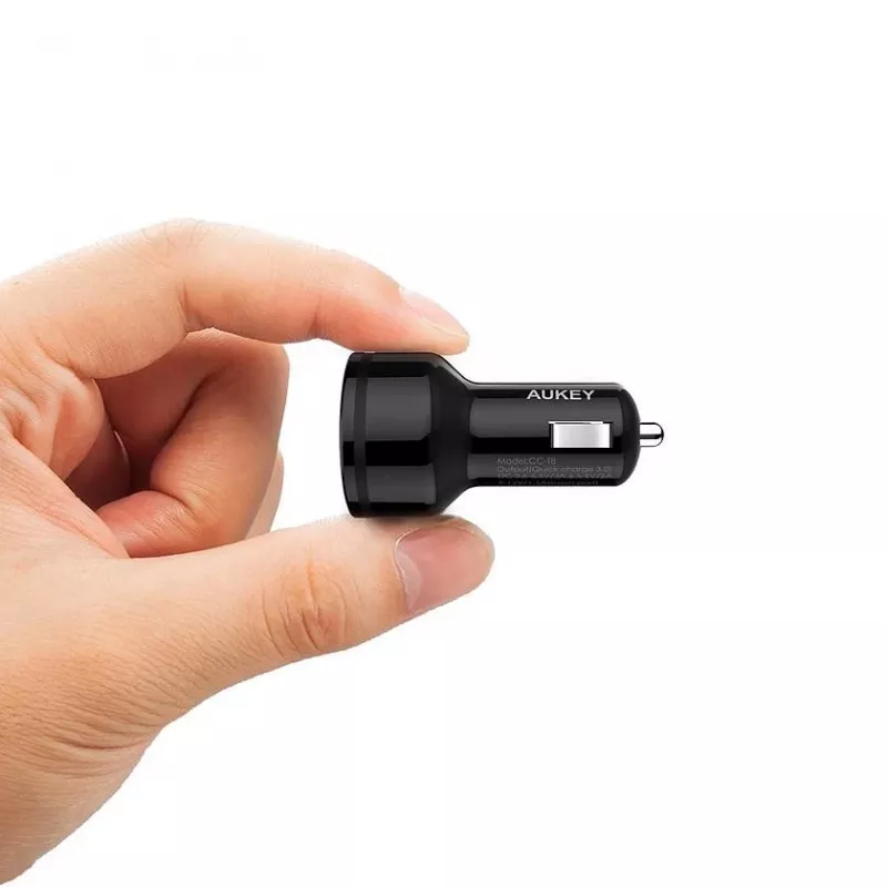 CC-T8 itin greitas automobilinis pakrovėjas 2xUSB 3.0 6A 36W + micro USB kabelis 1m