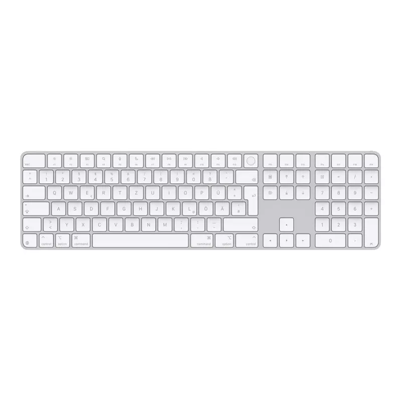 Klaviatūra Apple Magic MXK73D/A universali USB + Bluetooth QWERTZ vokiečių k. balta