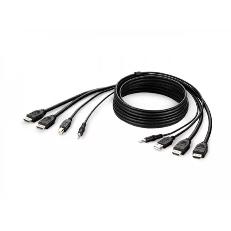 Belkin Secure KVM Combo kabelis – vaizdo / USB / garso kabelis – atitinka TAA – USB, mini lizdas, HDMI (kištukas)