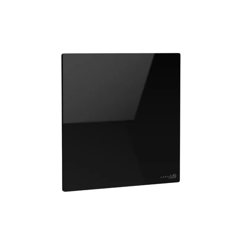 AENO Premium Eco Smart Quadro sieninis šildytuvas, 500 W, 50x50 cm, grūdintas stiklas, infraraudonųjų spindulių + konvekcinis šildymo tipas, LED ekranas, kištuko tipas: Europa (E/F tipo), JUODAS, , Pagaminta Lenkijoje