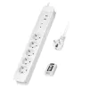 LogiLink LPS402 maitinimo ilgintuvas 1,5 m 5 kintamosios srovės lizdai vidaus baltas