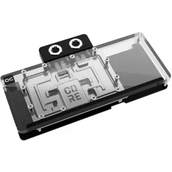 Aušinimo blokas Alphacool Core RX 9070 XT Mercury permatomas chromas su galine plokšte