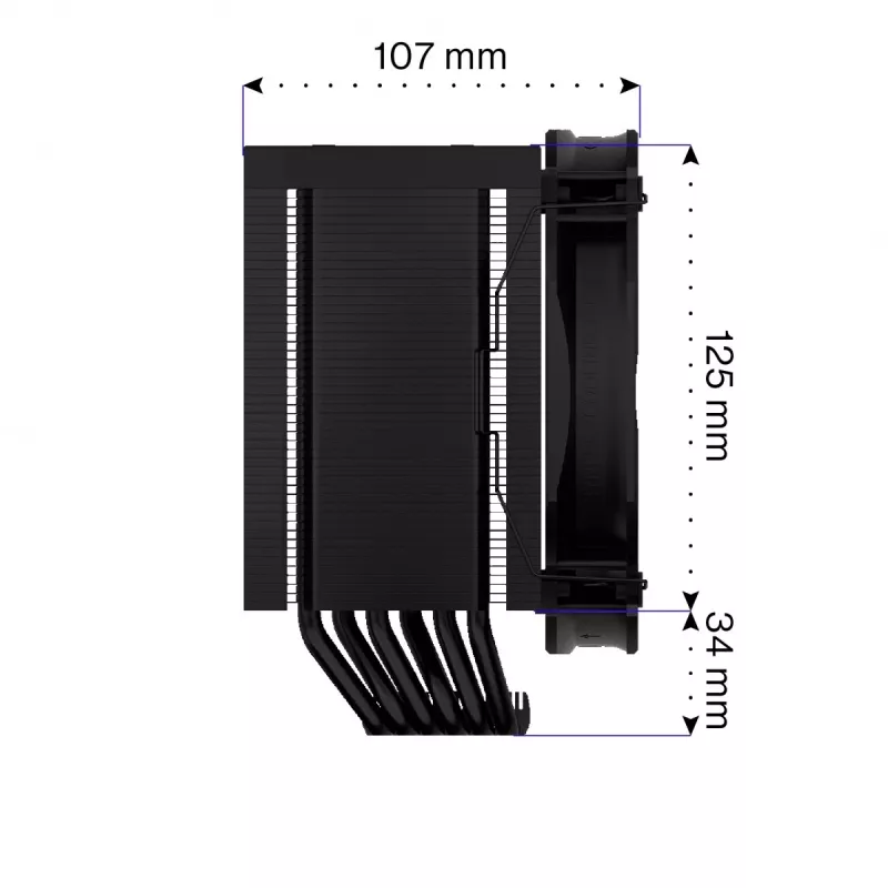 Endorfa Fortis 5 Juoda CPU aušintuvas