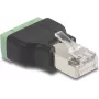 DeLOCK 66603 kabelio lyties keitiklis RJ45 4 kontaktų gnybtų blokas Juoda Žalia