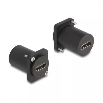 DeLOCK D tipo modulis HDMI 8K 60Hz lizdas į lizdą su varžtais, juodas