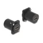 DeLOCK D tipo modulis HDMI 8K 60Hz lizdas į lizdą su varžtais, juodas