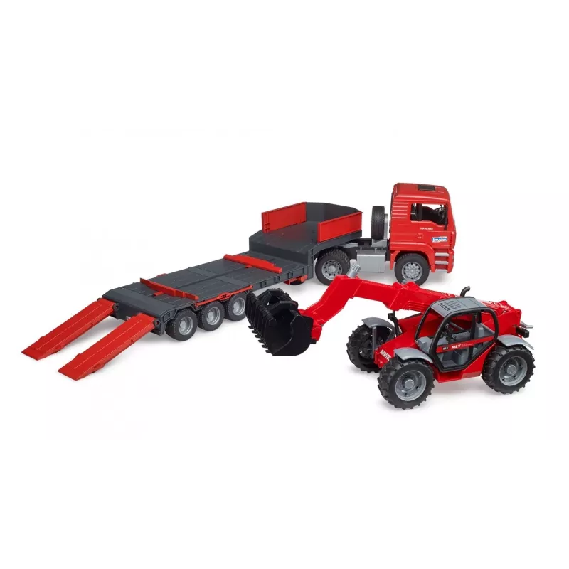 Transporto priemonių rinkinys BRUDER MAN TGA krautuvas su Manitou krautuvu