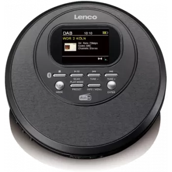 Lenco CD-500 Discman CD/MP3/DAB+/Radijas/BT AntiShock juoda