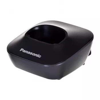 DECT telefonas Panasonic KX-TG1611, juodas, 1,9 GHz, 1,25 colio ekranas, iki 15 h pokalbių, 50 kontaktų telefonų knyga