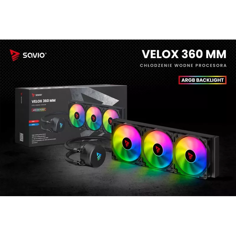 SAVIO VELOX 360mm CPU skysčio aušintuvas su ARGB