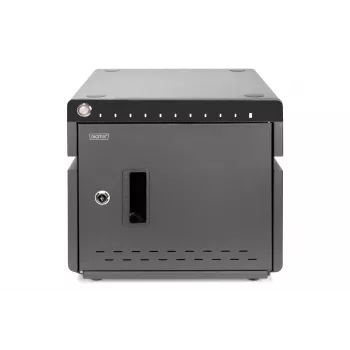 Digitus mobilioji stalinė įkrovimo spintelė 10 nešiojamųjų kompiuterių/planšečių iki 13 colių, UV-C, USB-C