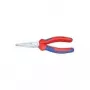 Knipex ilgos nosies replės, bendras ilgis 140 mm, forma 1, daugiakomponentės rankenos