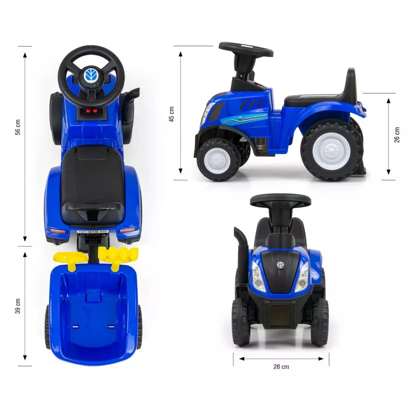 Važiuojamas automobilis milly mally New Holland T7 traktorius, modelis 27652, mėlynas